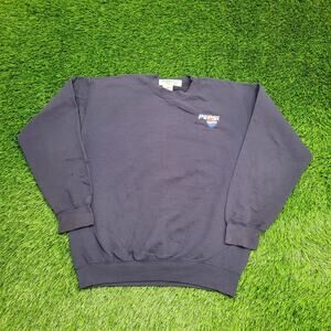 Vintage Pepsi Sweatshirt Medium 22x25 Navy-Blue